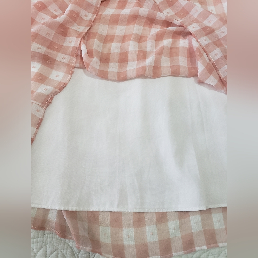 Nanette Lepore Pink Blush Gingham Dress Size 2 - Picture 9 of 13